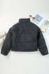 Zip Up Drawstring Hem Puffer Coat